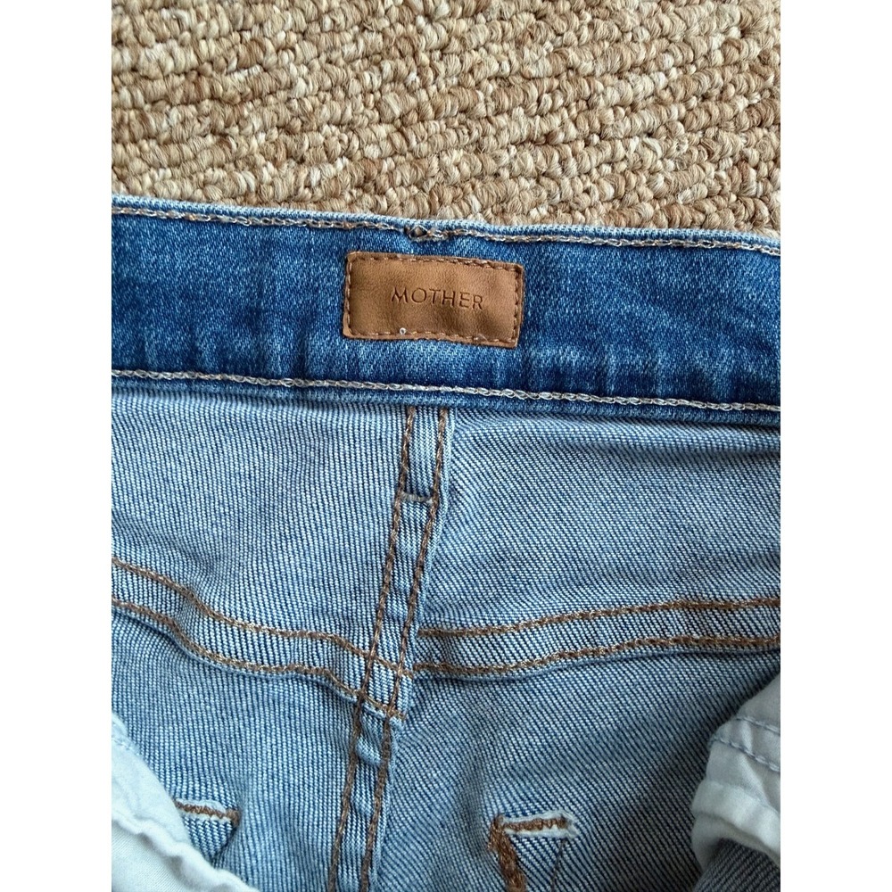 Mother 26 The Hustler Ankle Fray High Rise Bootcut Jeans Layover Wash - Picture 7 of 11